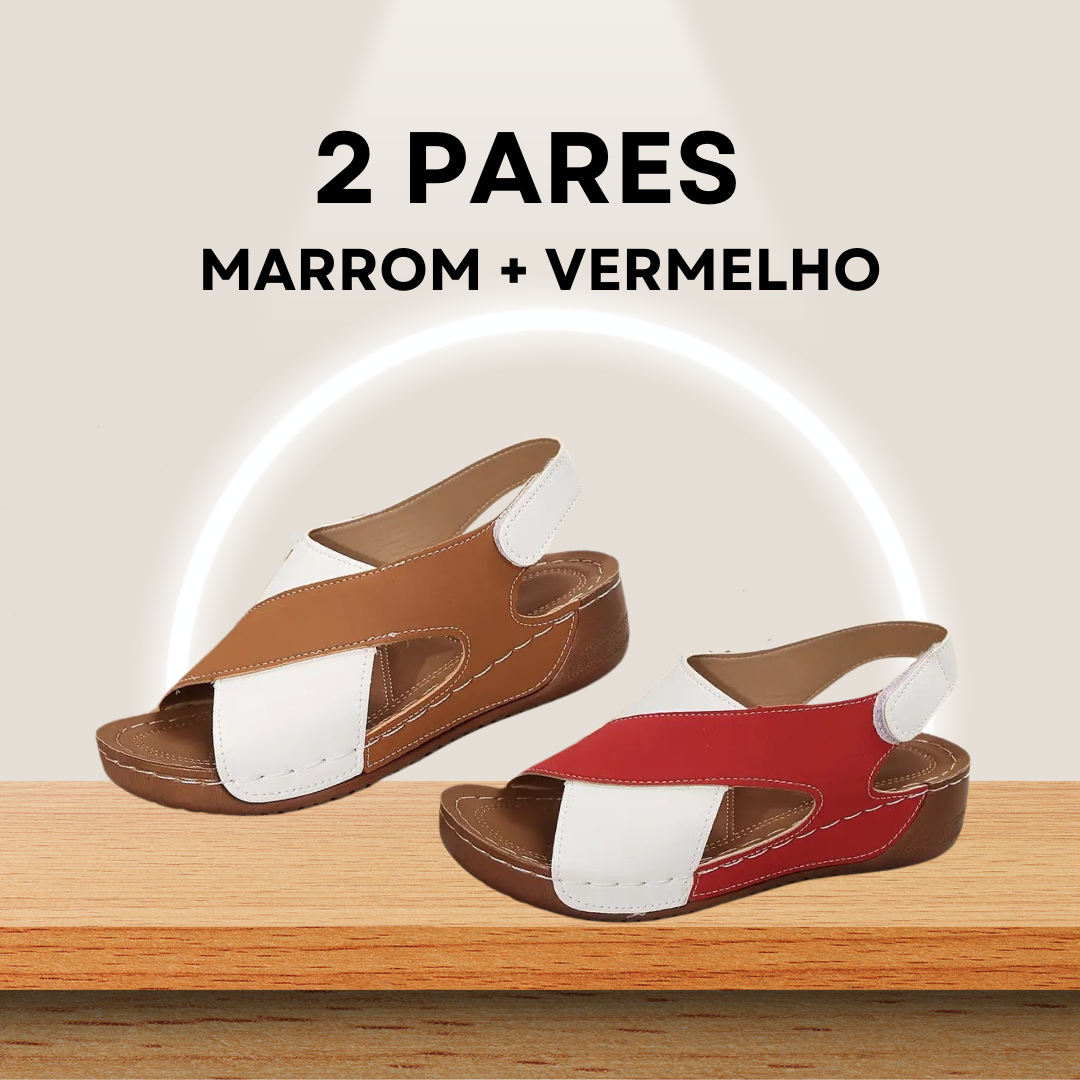 Lançamento BellaFlex® - Sandália Ortopédica em Couro Premium Ultra Macia e Confortável - PROMOÇÃO ABRIL + BRINDE ESPECIAL! [COMPRE 1 LEVE 2]